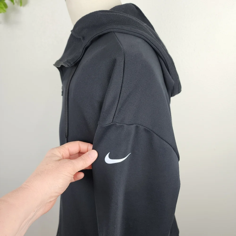 Nike Therma Fit Black Jacket - Zip Up Hooded Sz Mens XL